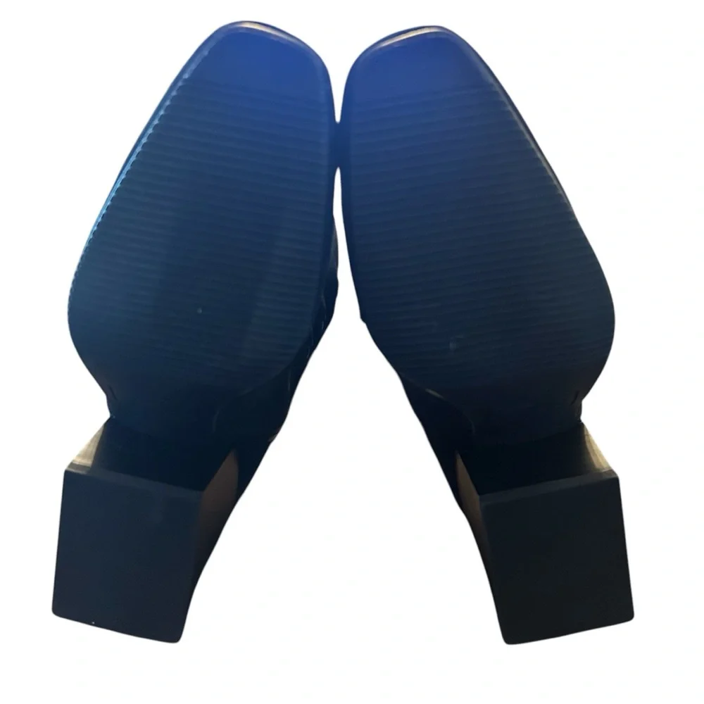 Aqua college Tori Black Waterproof Suede Square Toe Knee High Boots NEW Size 5.5 - Picture 9 of 10